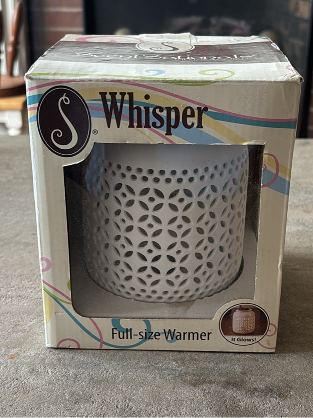 ScentSationals Whisper Full-Size Wax Warmer, comes with a pack of Ginger Peach